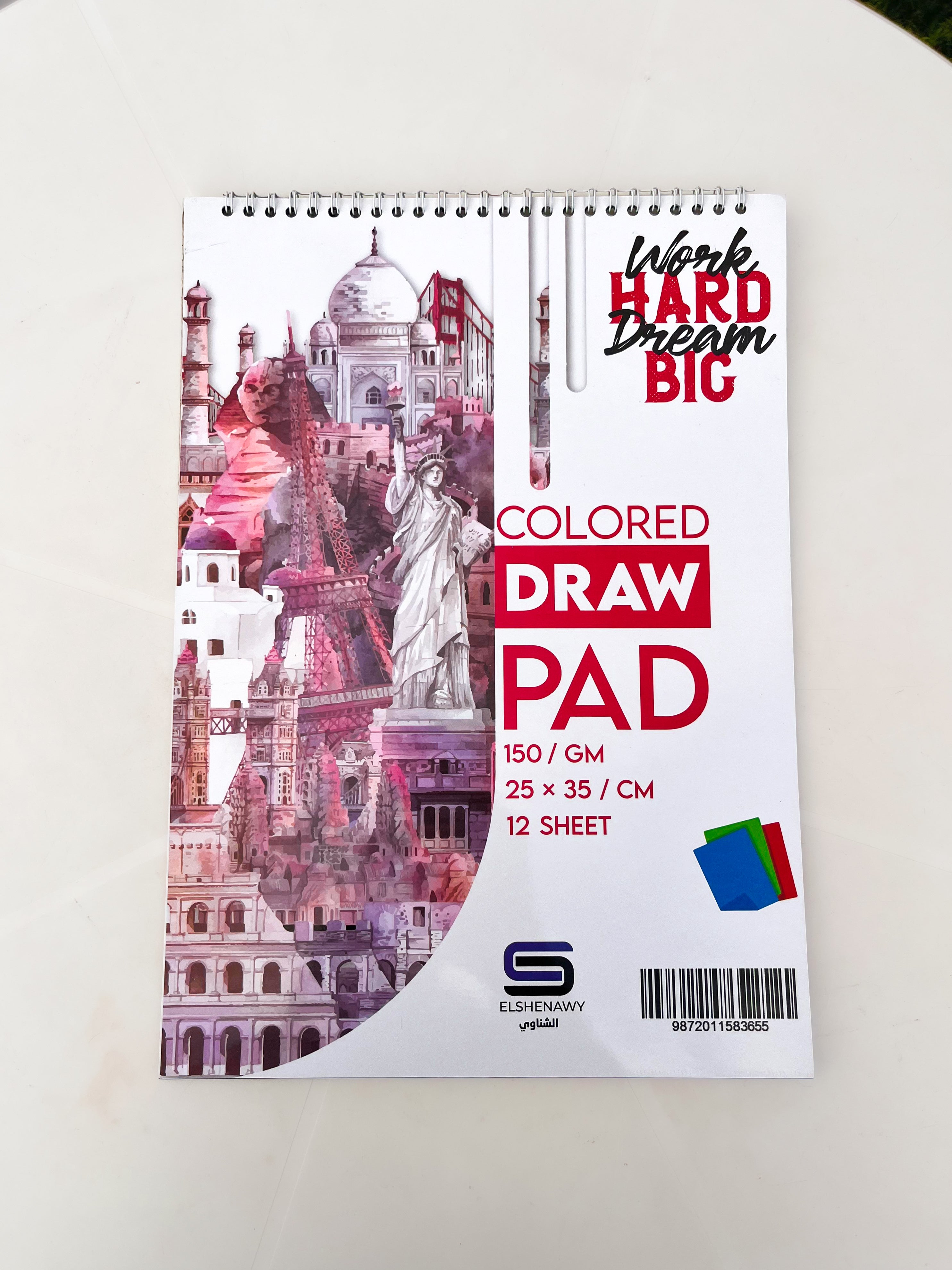 Sketchbook | Colored Draw Pad (25 x 35 CM) (Red)