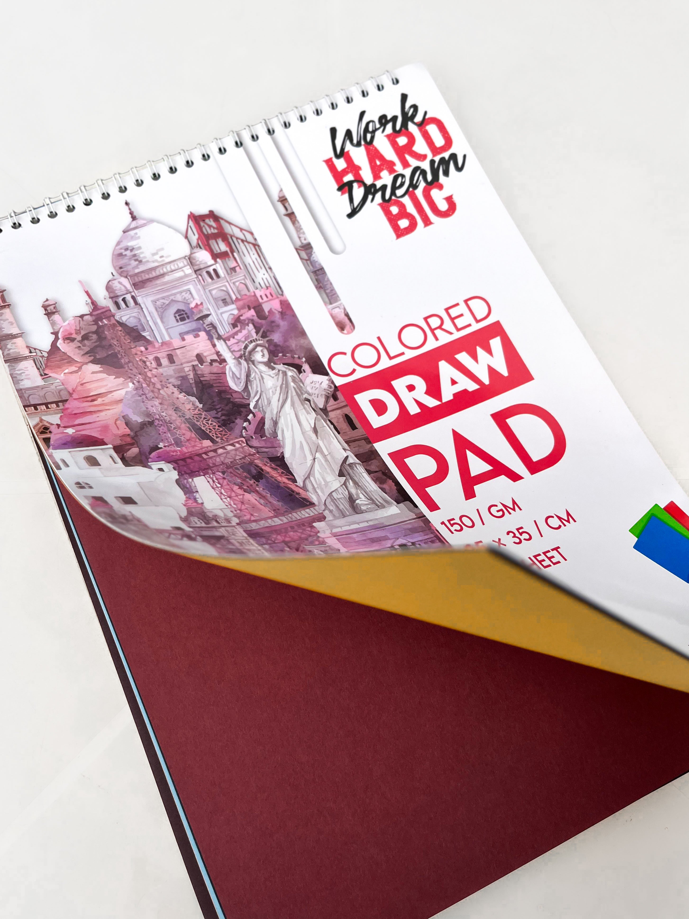 Sketchbook | Colored Draw Pad (25 x 35 CM) (Red)