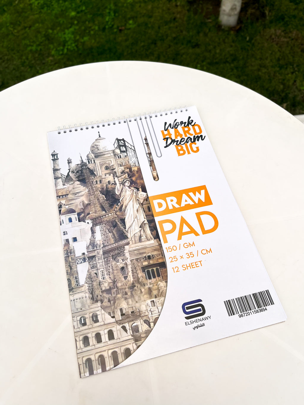 Sketchbook | White Draw Pad (25 x 35 CM) (Orange)