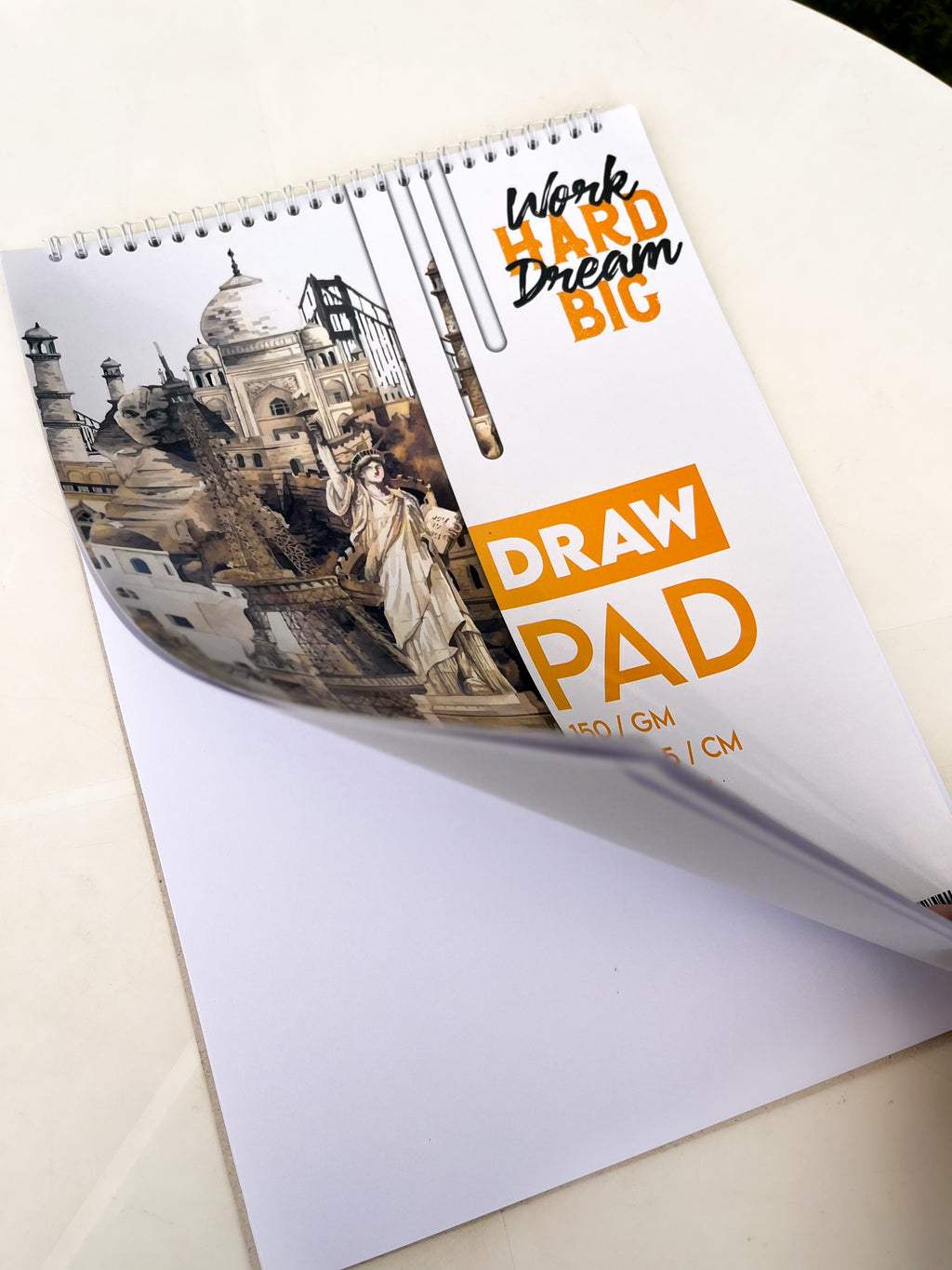 Sketchbook | White Draw Pad (25 x 35 CM) (Orange)